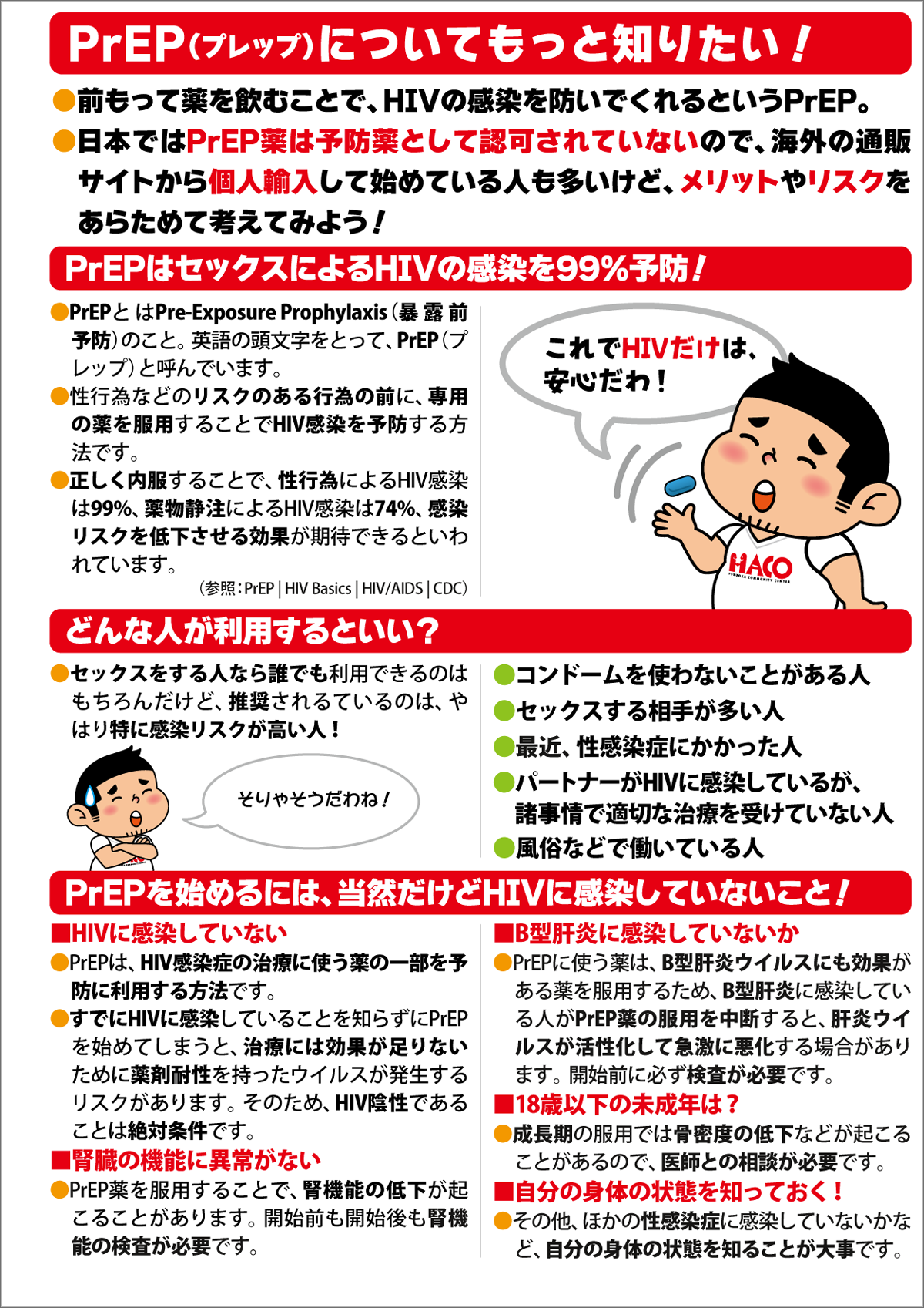 PrEP(プレップ)についてもっと知りたい!